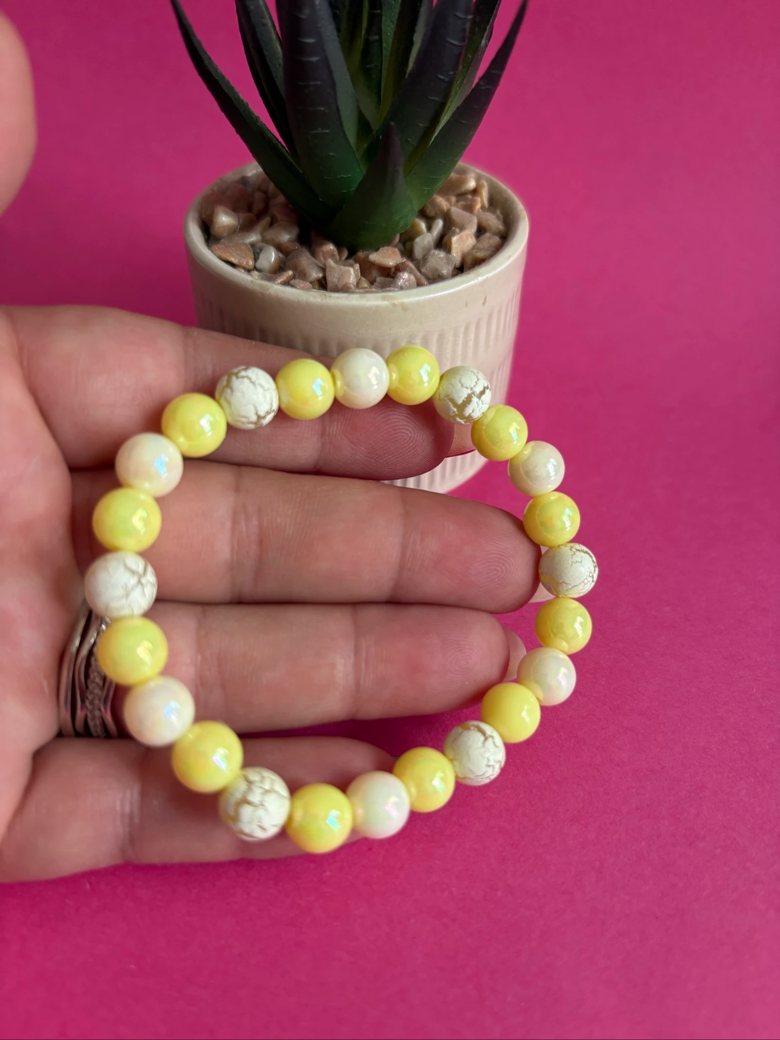 Lote de 3 pulseiras de contas de acrílico – photo 5